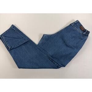 Vintage Lee Side Elastic Jeans Women’s 14 Medium Blue Denim High Rise USA
